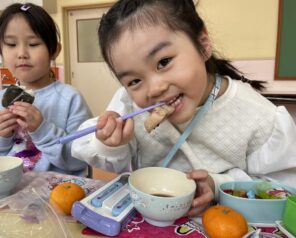 「みんなでお汁粉を食べたよ♪」の画像