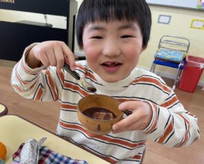 「みんなでお汁粉を食べたよ♪」の画像