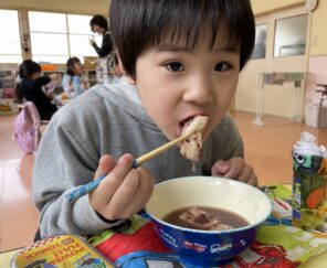 「みんなでお汁粉を食べたよ♪」の画像