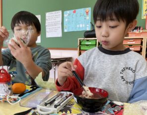 「みんなでお汁粉を食べたよ♪」の画像