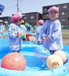 「夏本番！水遊びをしたよ♪」の画像